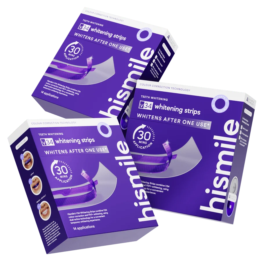 V34 Whitening Strips Triple Value Set